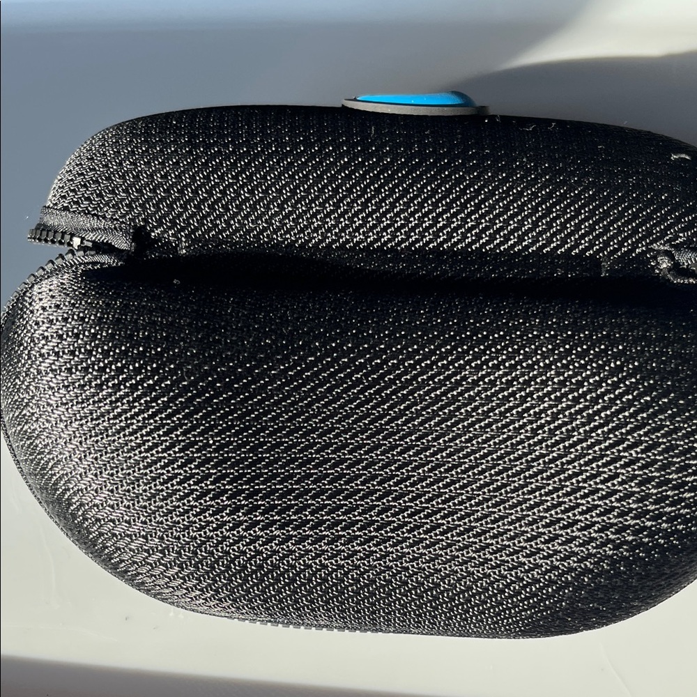 Black Sunglasses Case with Blue Logo - Picture 3 of 4